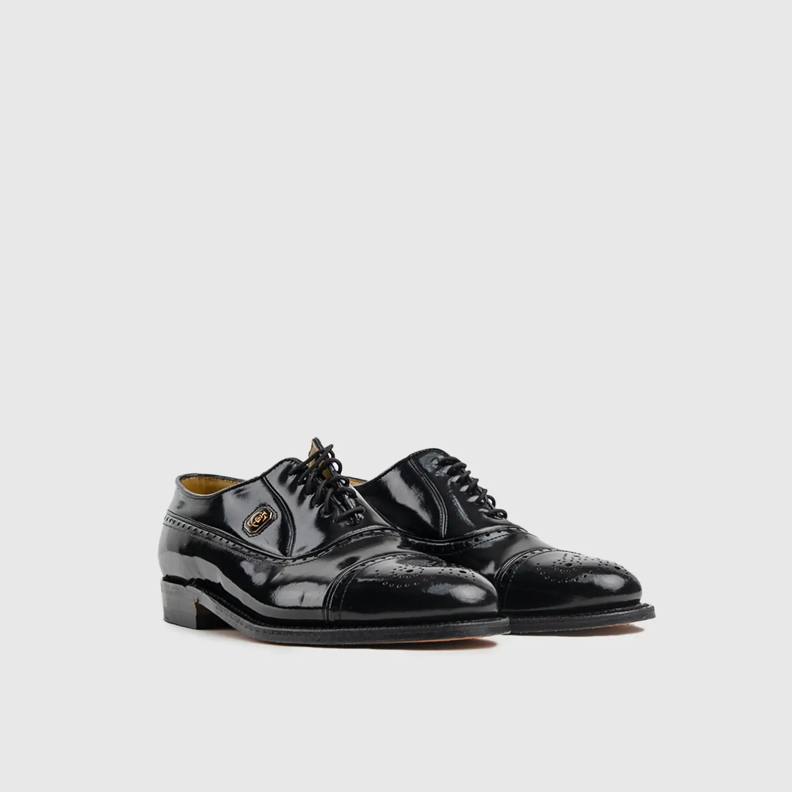 Crockett and Jones Men's Lace Up Punched Toe Cap Jason 62.C15263D Black CJ6 - Image 3