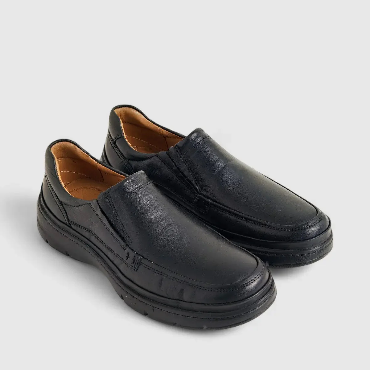 Anatomic Leather Comfort Slip On Black 383802 AN72 - Image 2