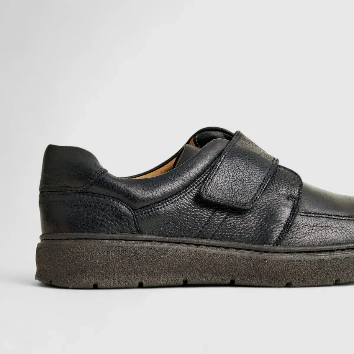 Anatomic Leather Comfort Velcro Slip On Black 727270 AN129 - Image 5
