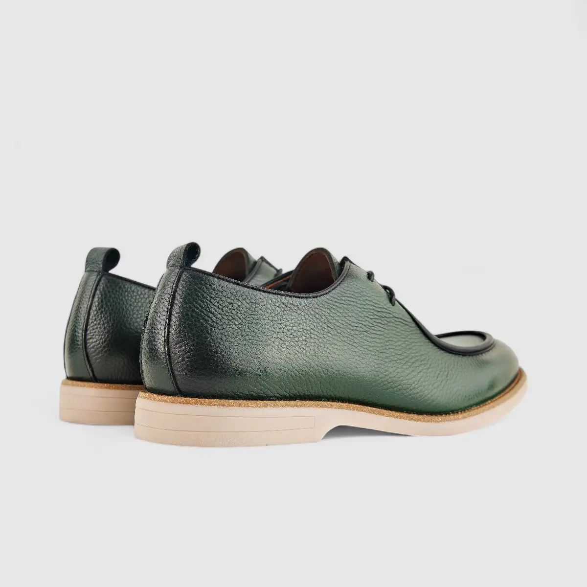 Babucci Men's Casual Leather Lace Up K27BX05130-C BAB002 Green - Image 3