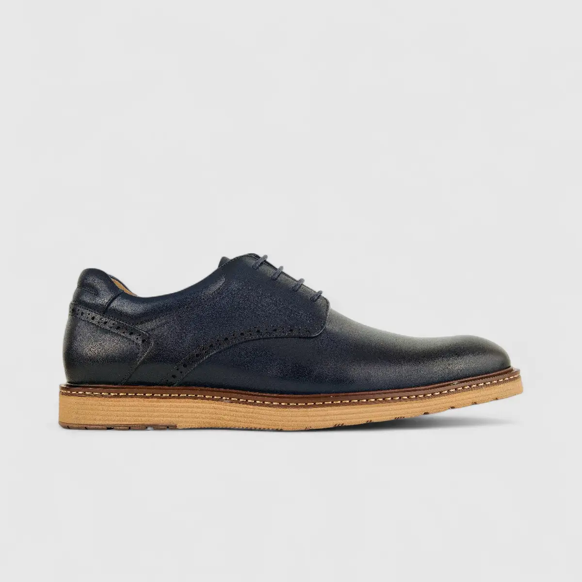 Babucci Men's Casual Leather Lace Up K0582180-1C BAB020 Navy