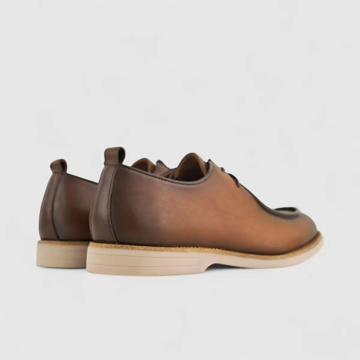 Babucci Men's Casual Leather Lace Up K27BX05130-B BAB001 Tan - Image 3
