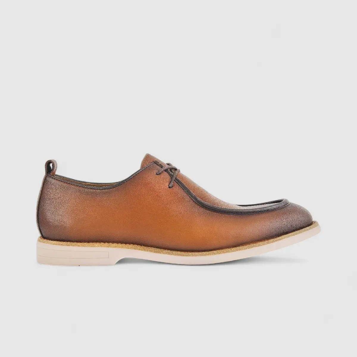 Babucci Men's Casual Leather Lace Up K27BX05130-B BAB001 Tan - Image 6