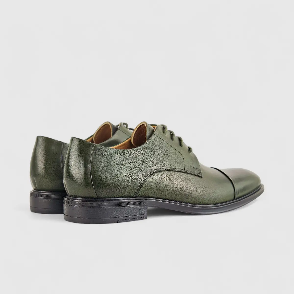 Babucci Men's Leather Lace Up K1834-C15A BAB003 Green - Image 3