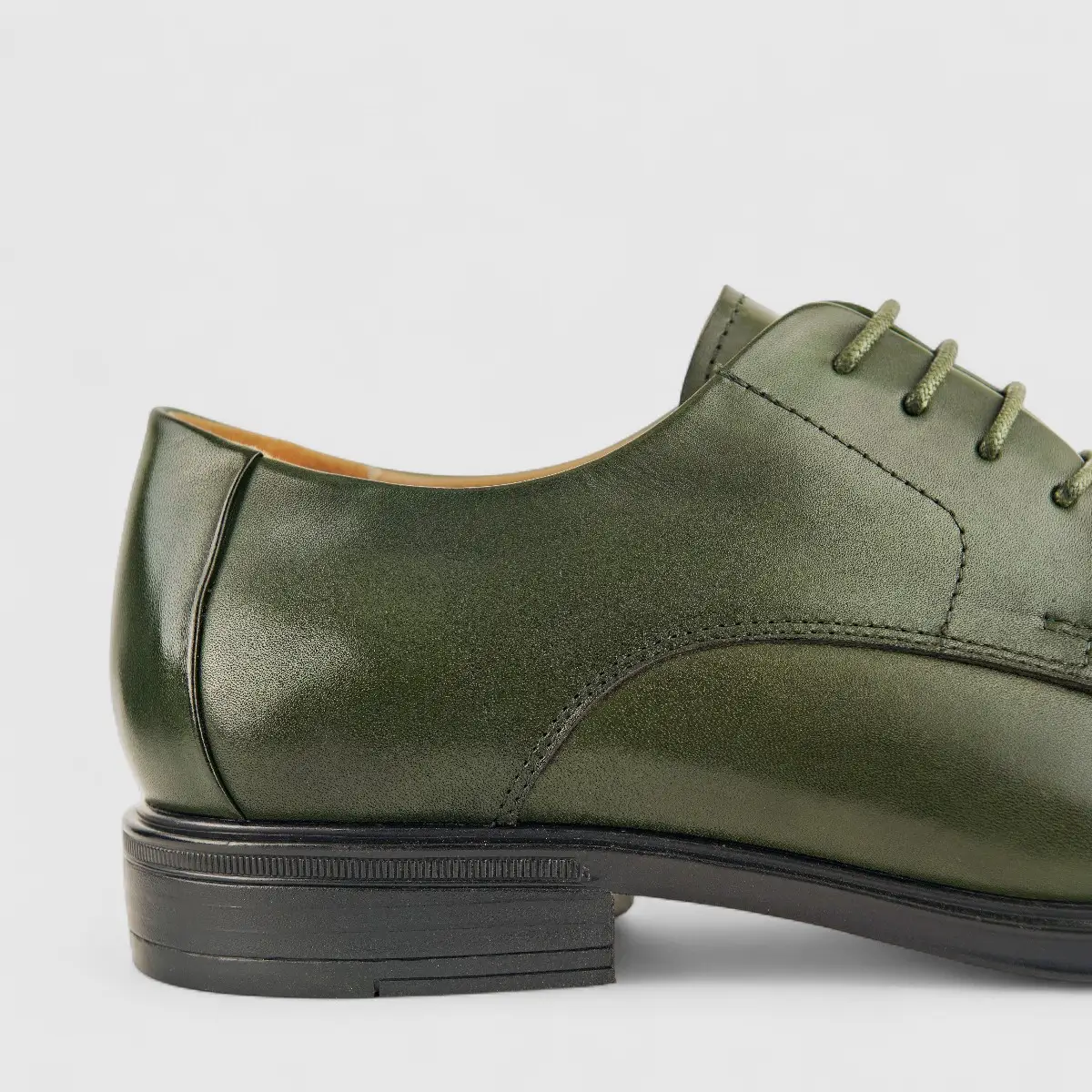 Babucci Men's Leather Lace Up K1834-C15A BAB003 Green - Image 5