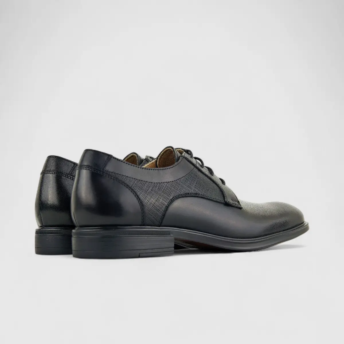 Babucci Men's Leather Lace Up K1834-C18A BAB006 Black - Image 3