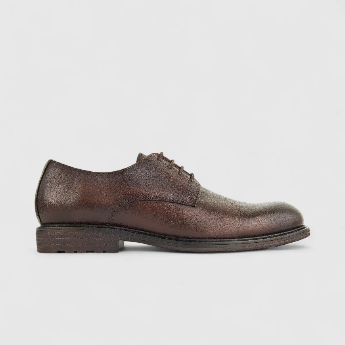 Babucci Men's Leather Lace Up K27050402-2C BAB012 Dark Brown