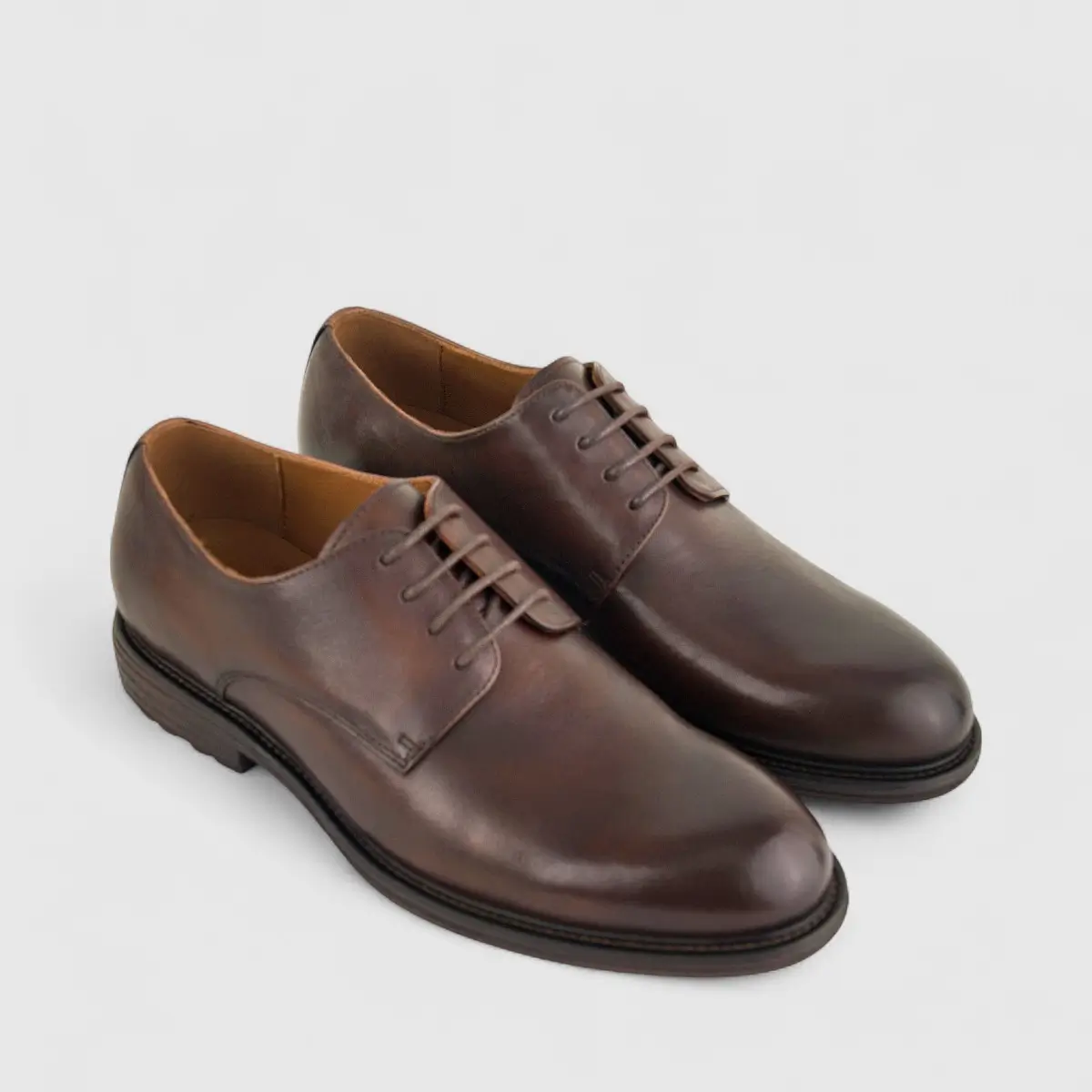 Babucci Men's Leather Lace Up K27050402-2C BAB012 Dark Brown - Image 2