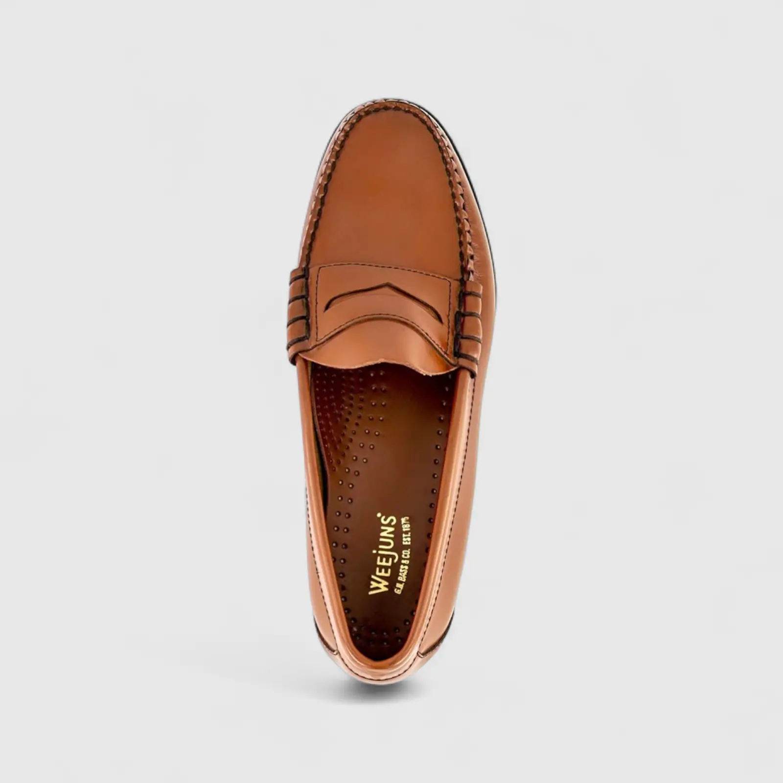 Bass Men's Loafer Weejun Larson Moc Penny BA11010 Mid Brown BF9 - Image 3
