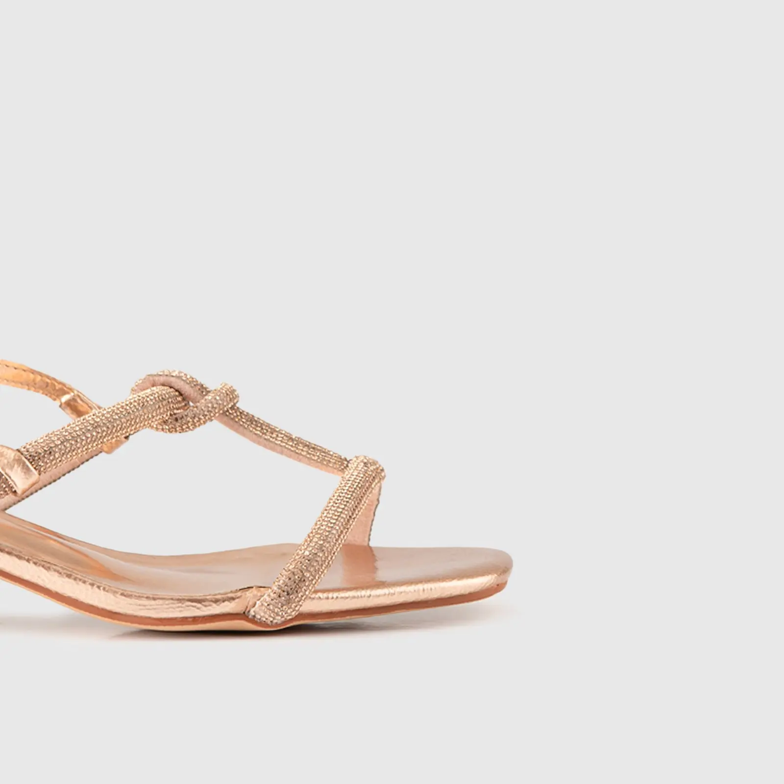 Block Heel Evening Sandal Gold 01613 - Image 4