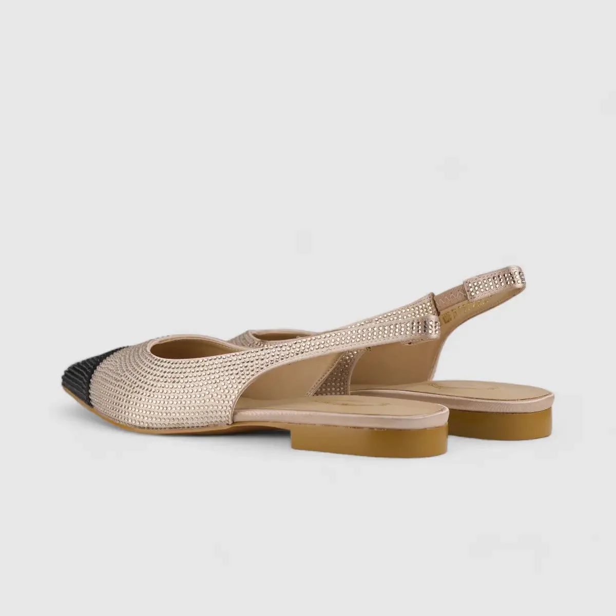 Bulbul Bling Pump Beige/Black CAR5009 - Image 3