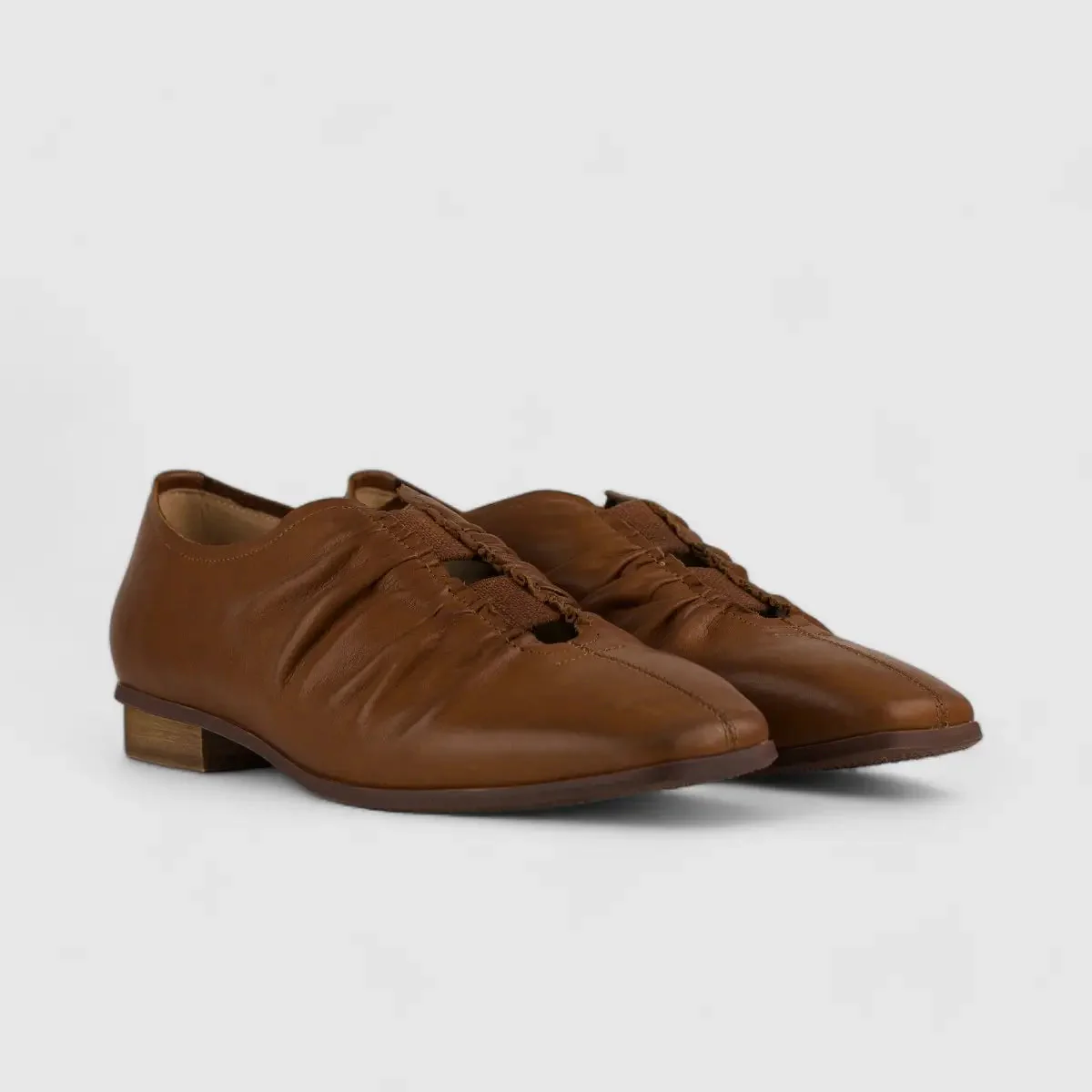Morbido Comfort Leather Pump Brown HDS5-2 - Image 2