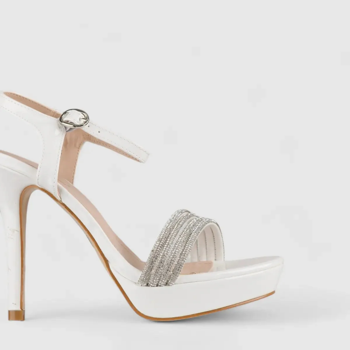 Bulbul Dress Evening High Heel Sandals White HAR004 - Image 4