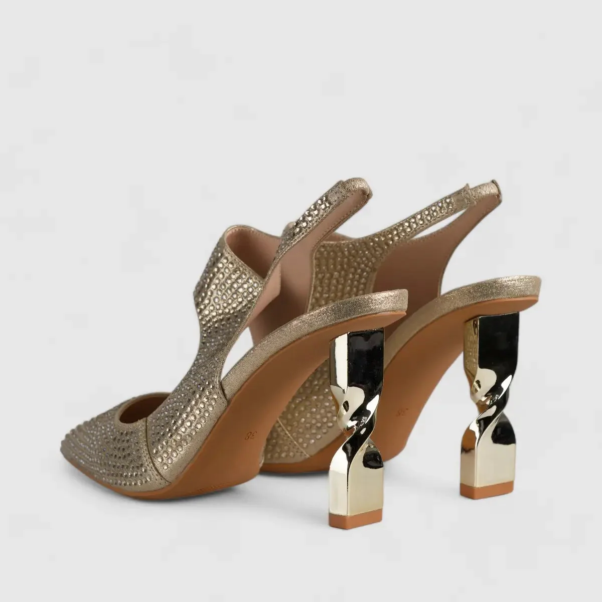 Bulbul Evening Court Shoe Gold LI001 - Image 3