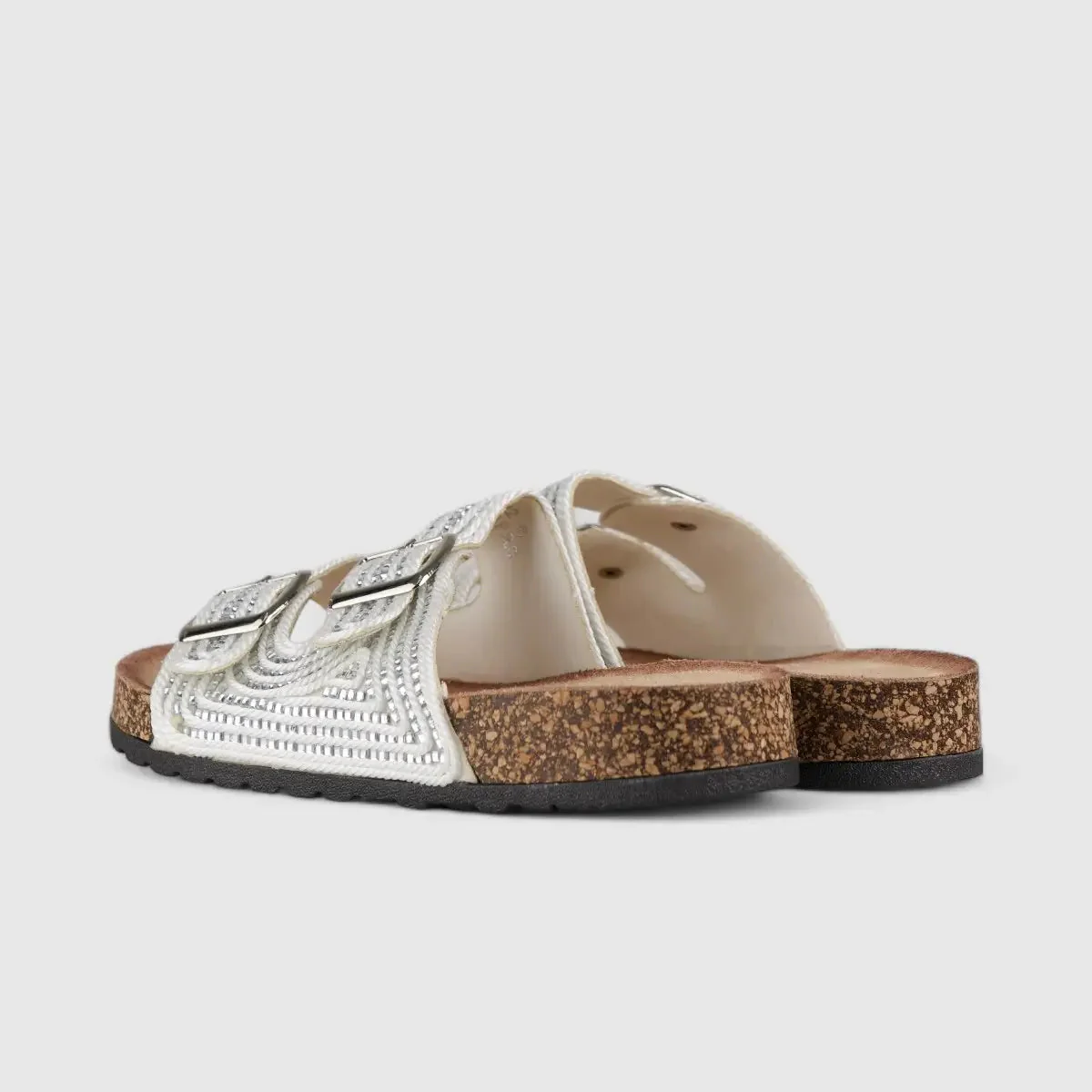 Bulbul Flat Bling Sandal White LU012 - Image 3