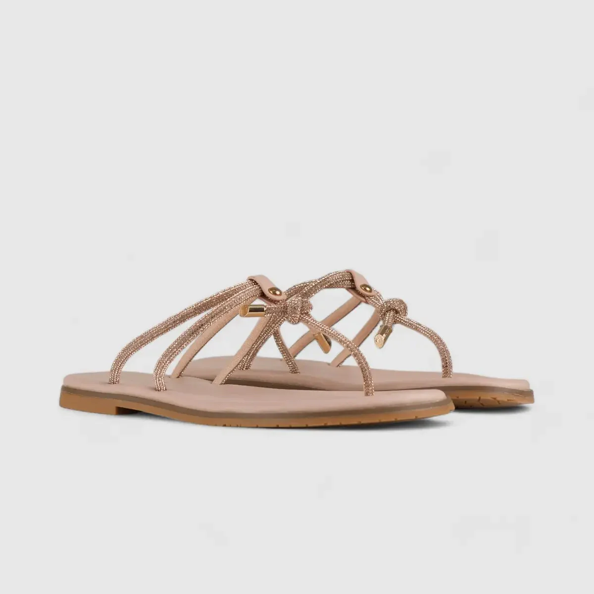 Bulbul Flat Bling Thong Sandal Pink HAR015 - Image 2