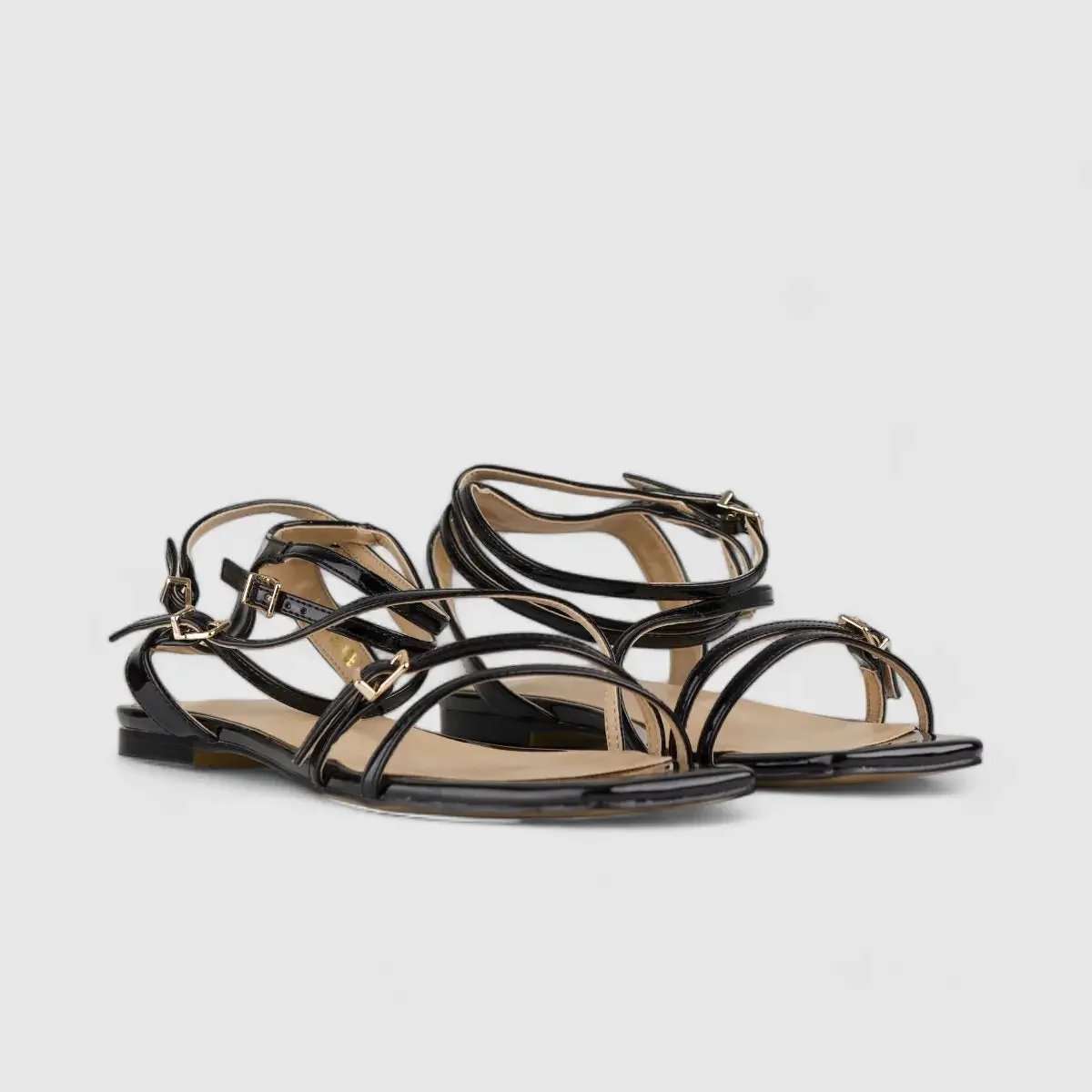 Bulbul Flat Sandal Black Car5004 - Image 2