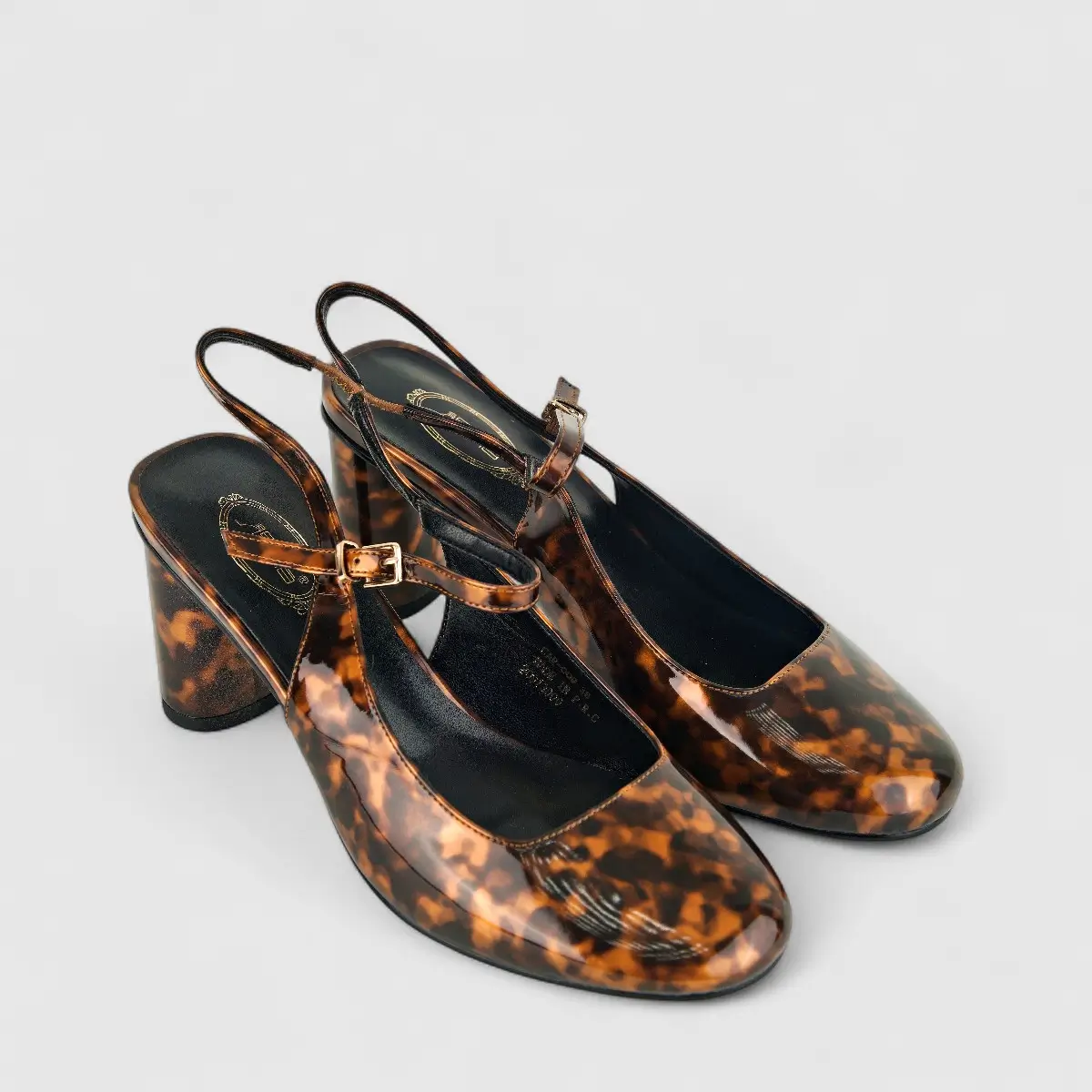 Bulbul Ladies Block Heel Sandal CAR-009 Tiger - Image 2