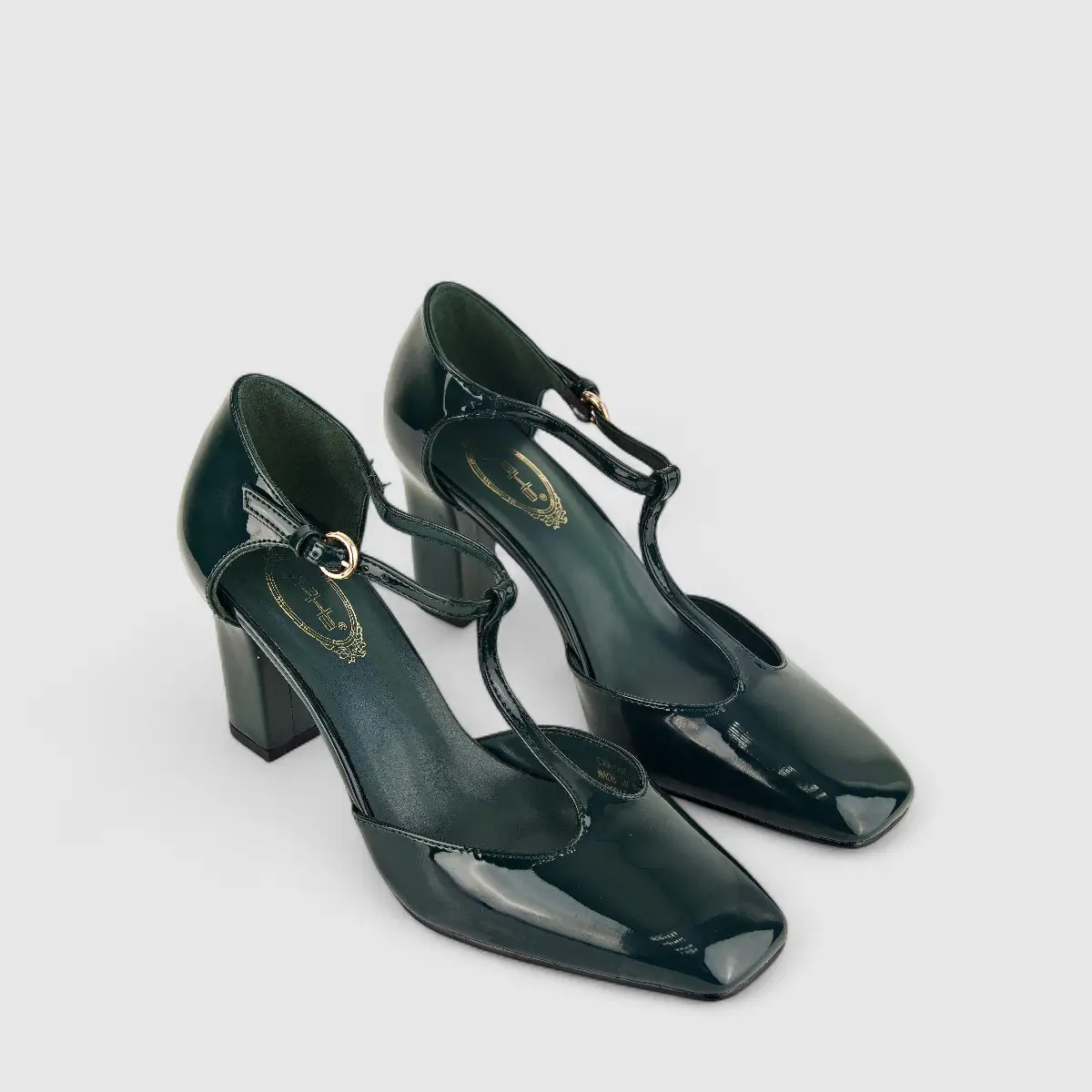 Bulbul Ladies Block Heel Sandal CAR-015 Green - Image 2