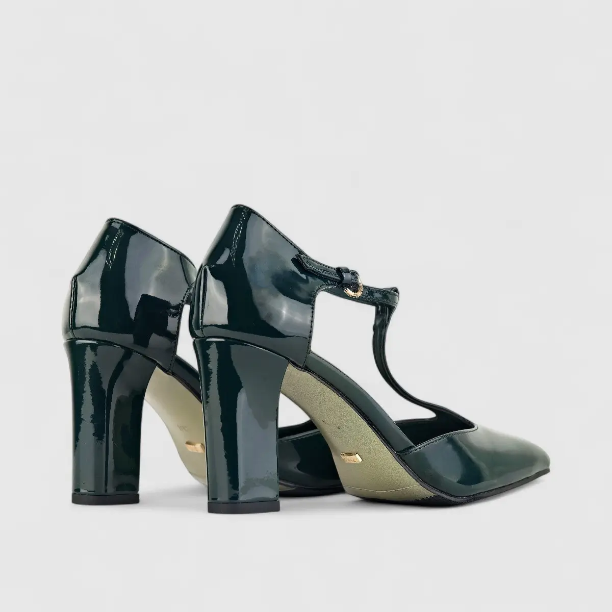 Bulbul Ladies Block Heel Sandal CAR-015 Green - Image 3