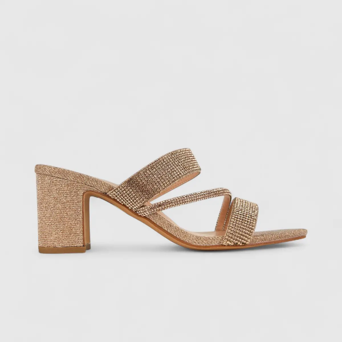 Bulbul Ladies Evening Block Heel Sandal HAR029 Champagne - Image 2