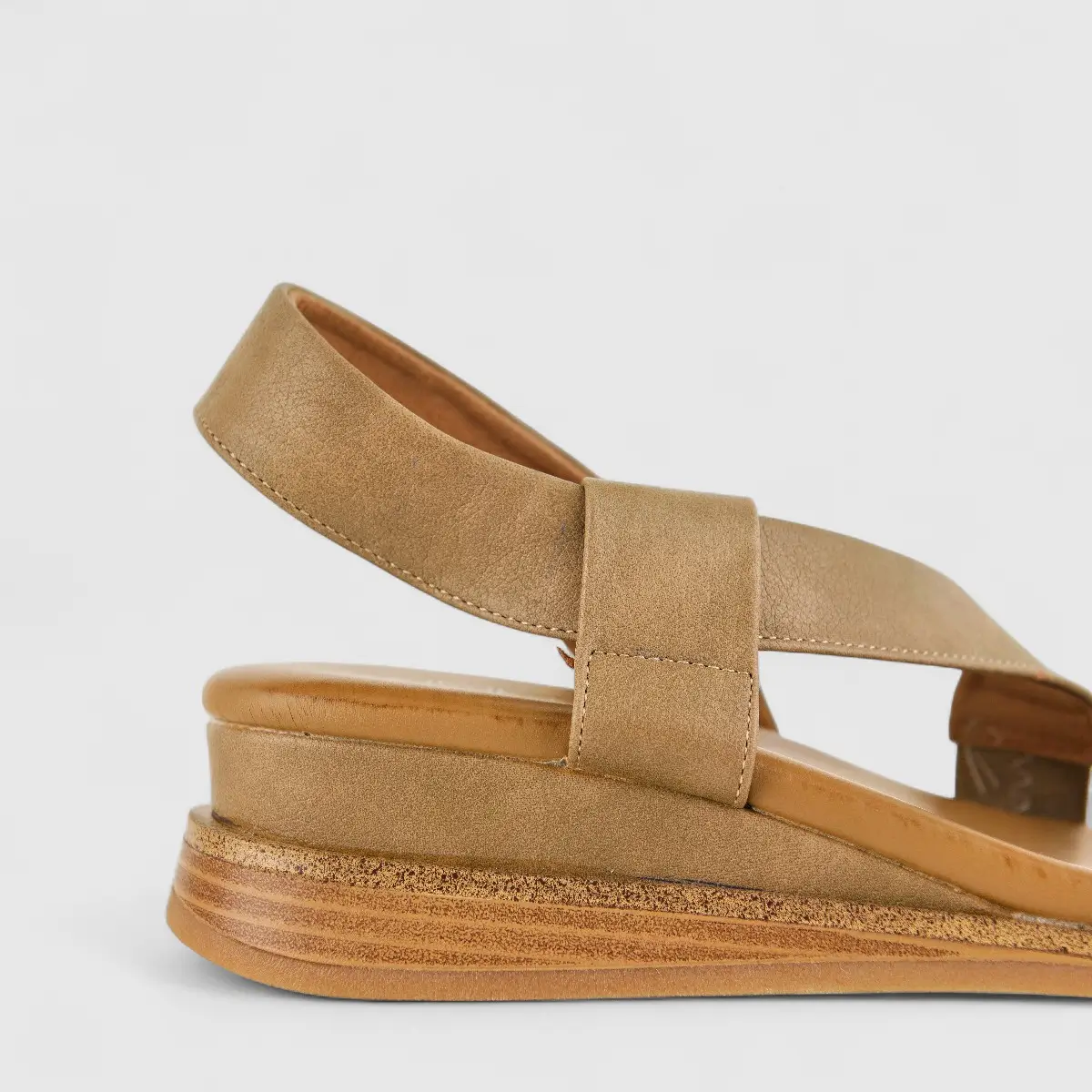 Bulbul Ladies Comfort Sandal HAR043 Beige - Image 5