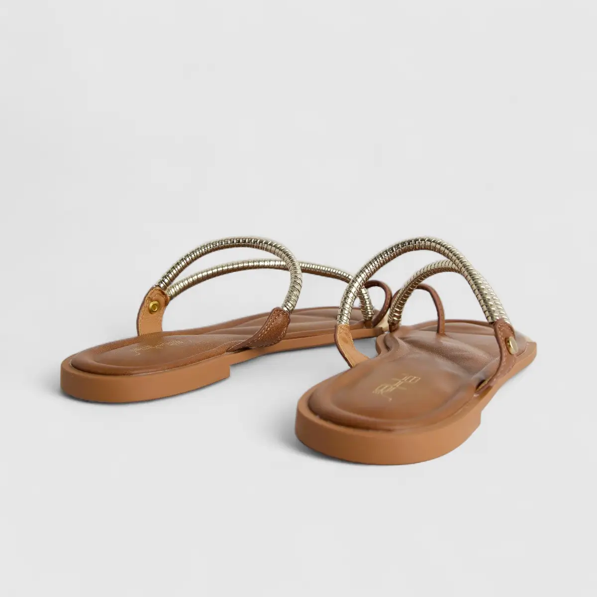 Bulbul Ladies Casual Flat Sandal Camel HAR077 - Image 3
