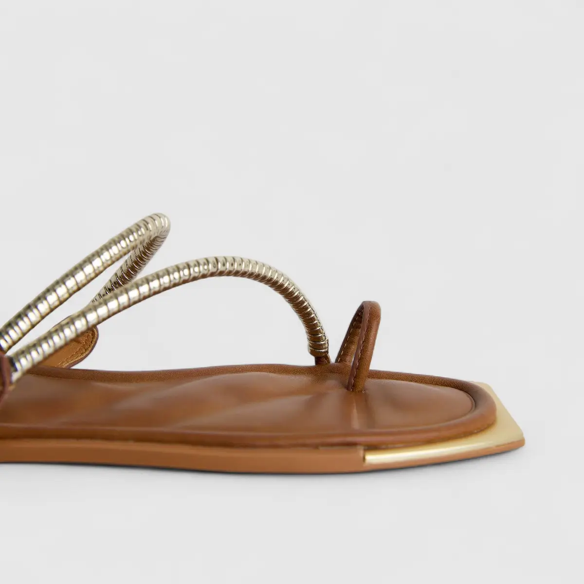 Bulbul Ladies Casual Flat Sandal Camel HAR077 - Image 4