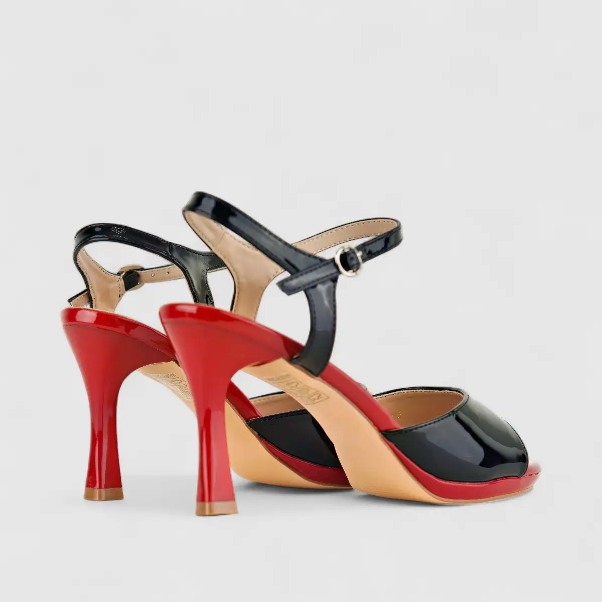 Bulbul Ladies Casual Heel HAR037 Black/Red - Image 3