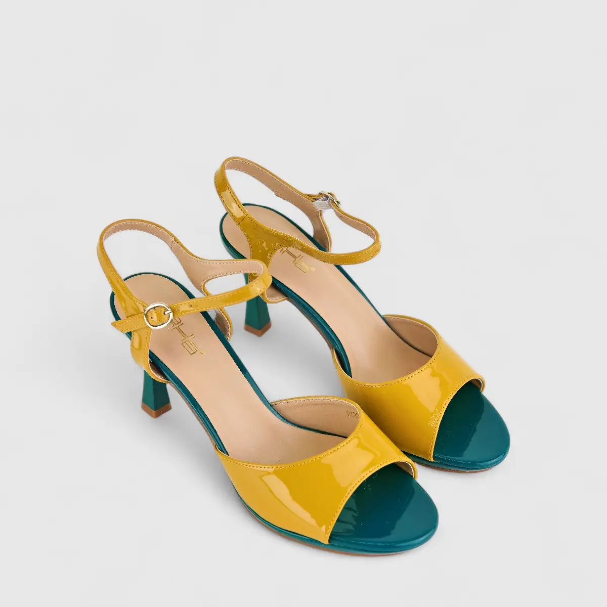 Bulbul Ladies Casual Heel HAR037 Yellow/Green - Image 2