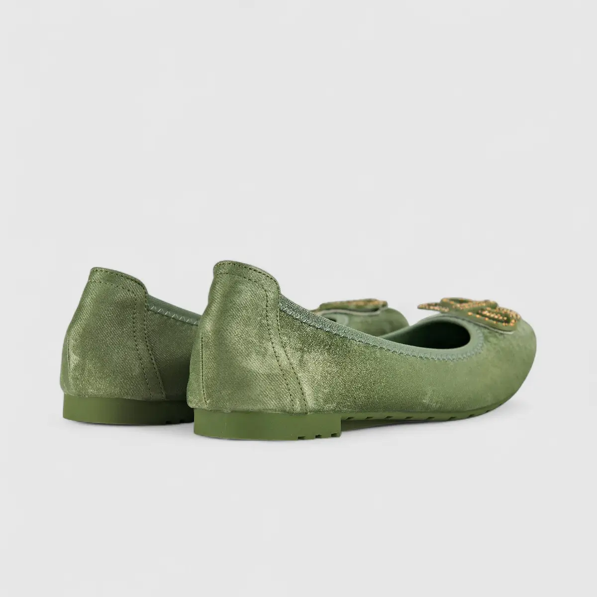 Bulbul Ladies Casual Pump HAR040 Green - Image 3