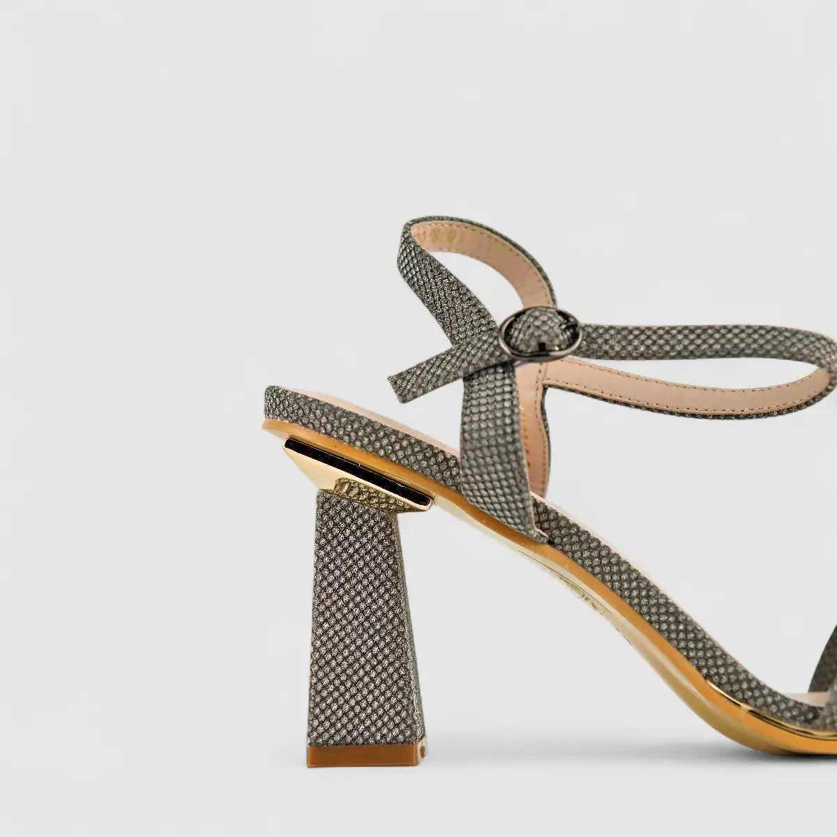 Bulbul Ladies Evening Sandal HAR045 Pewter - Image 4