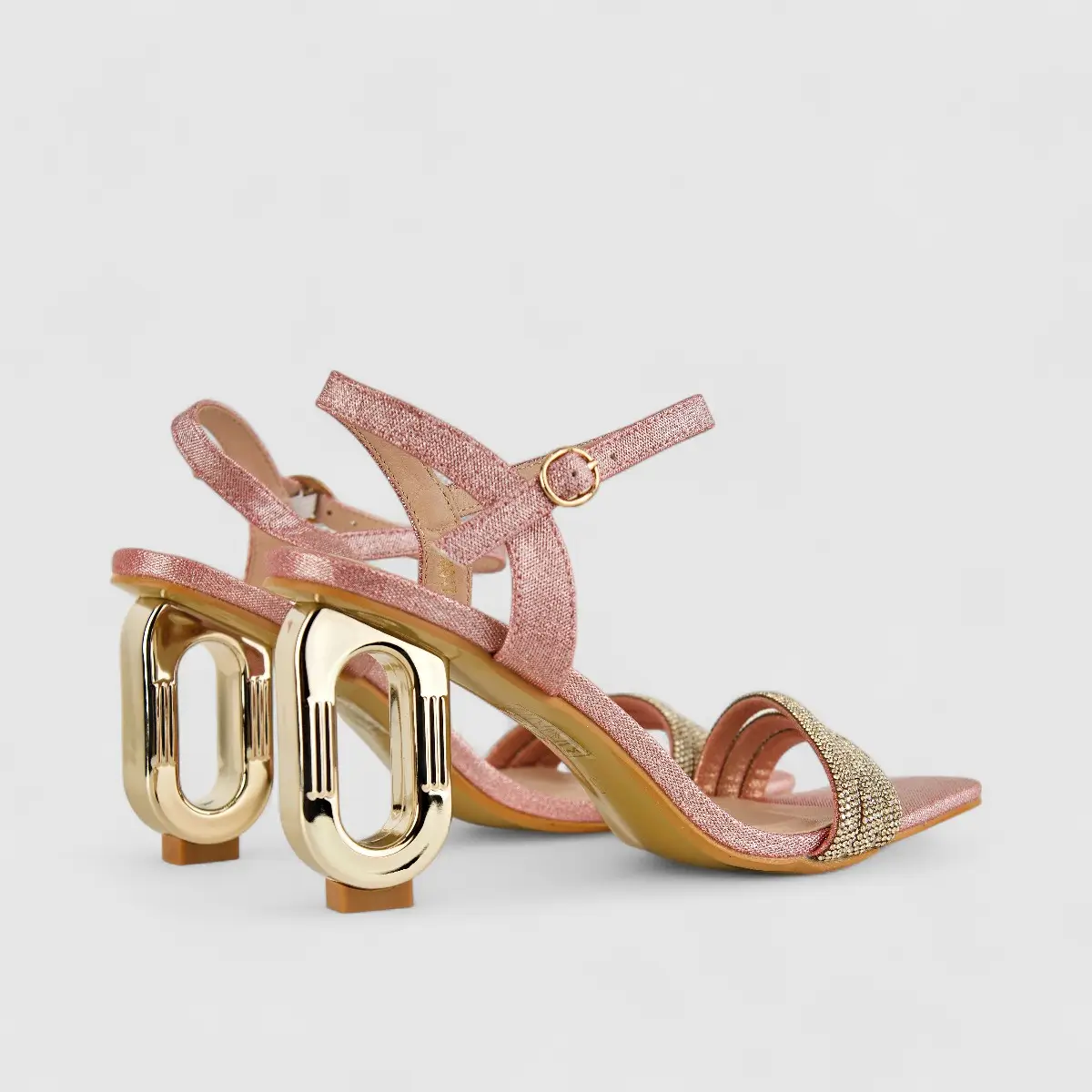 Bulbul Ladies Evening Sandal HAR047 Pink - Image 3