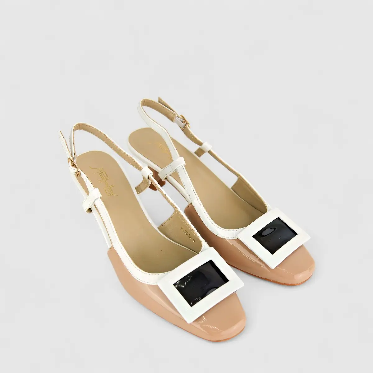 Bulbul Ladies Casual Sling Back HAR032 Beige Multi - Image 2