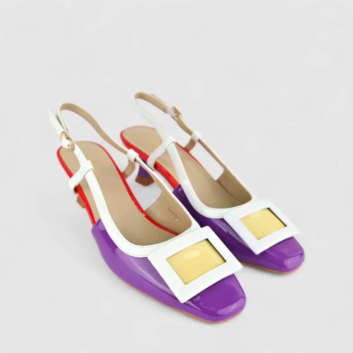 Bulbul Ladies Casual Sling Back HAR032 Purple Multi - Image 3