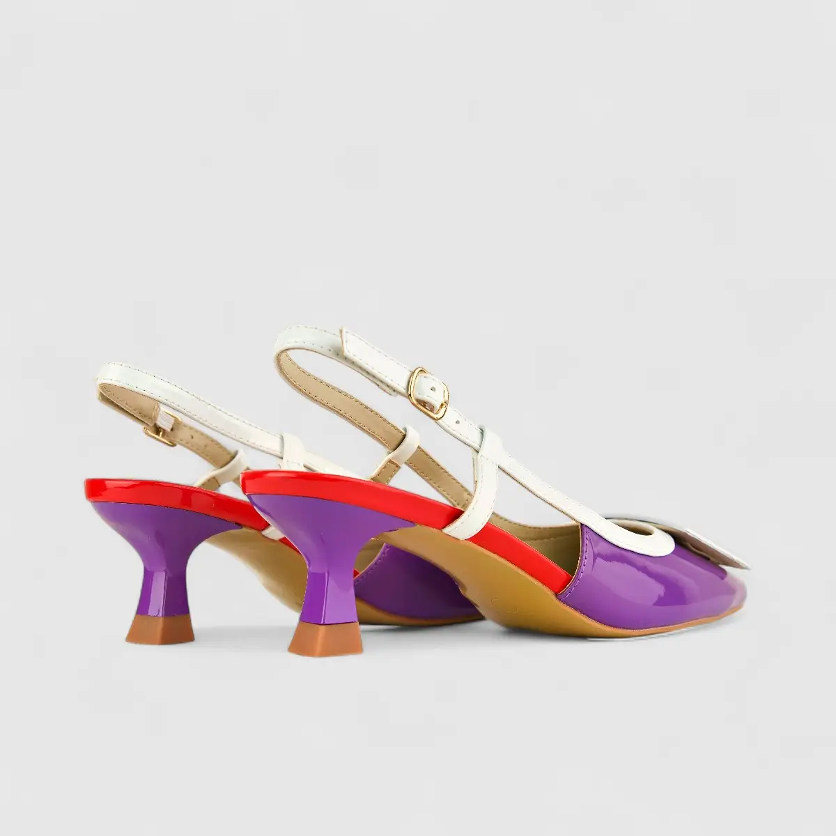 Bulbul Ladies Casual Sling Back HAR032 Purple Multi - Image 4