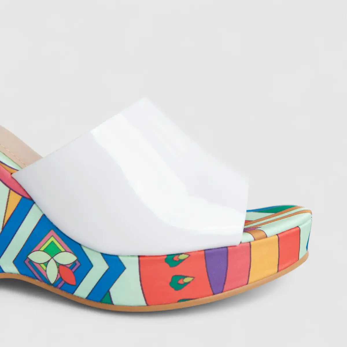 Bulbul Ladies Casual Wedge Sandal White HAR052 - Image 4