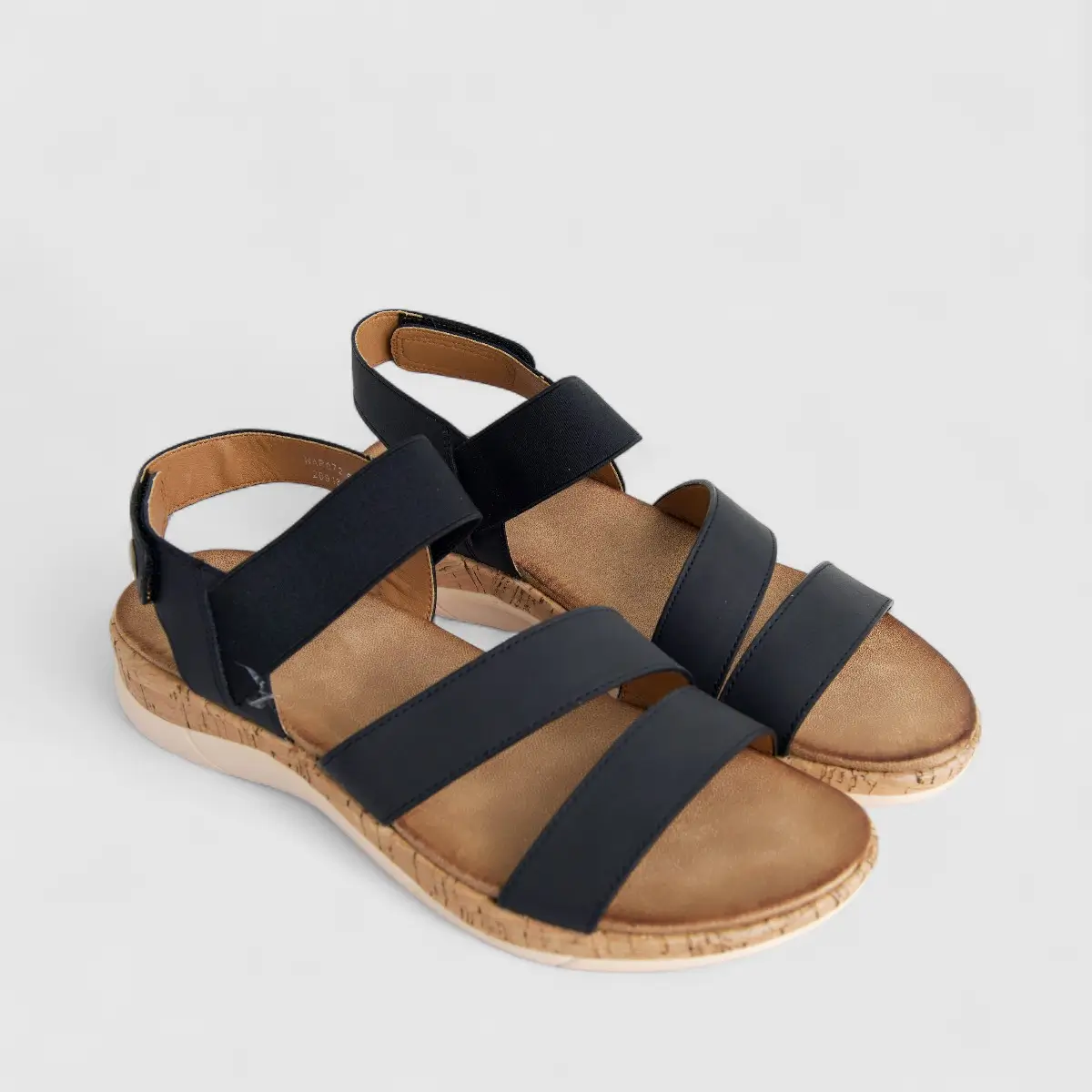 Bulbul Ladies Comfort Sandal Black HAR072 - Image 2
