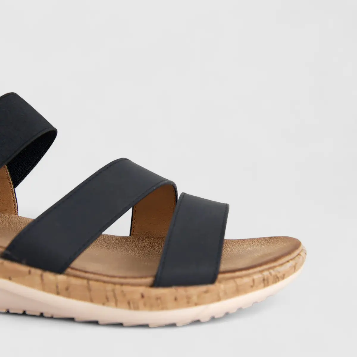 Bulbul Ladies Comfort Sandal Black HAR072 - Image 4