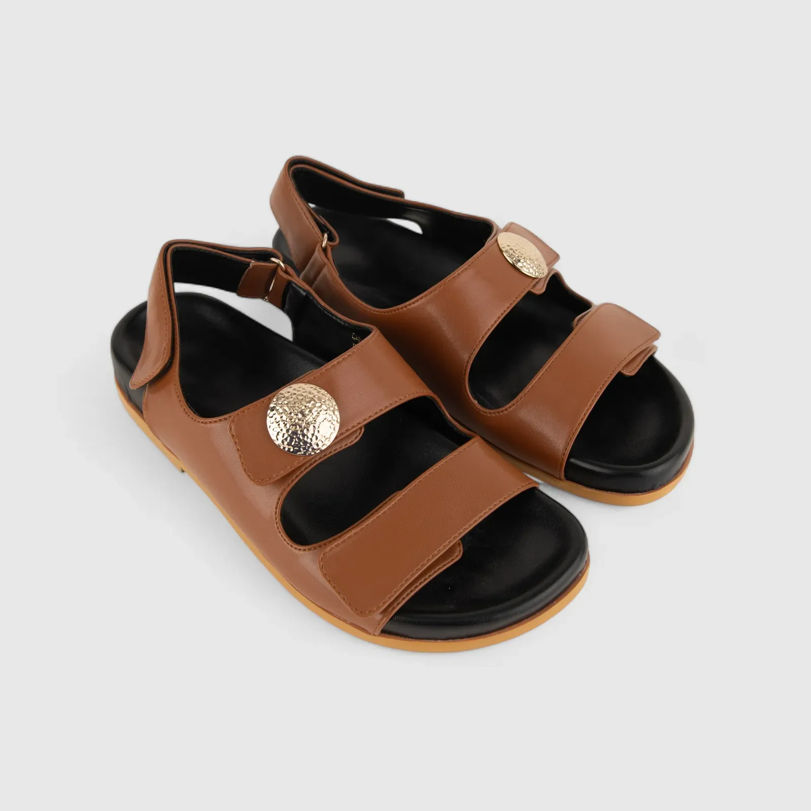 Bulbul Ladies Comfort Sandal CAR-004 Camel - Image 2