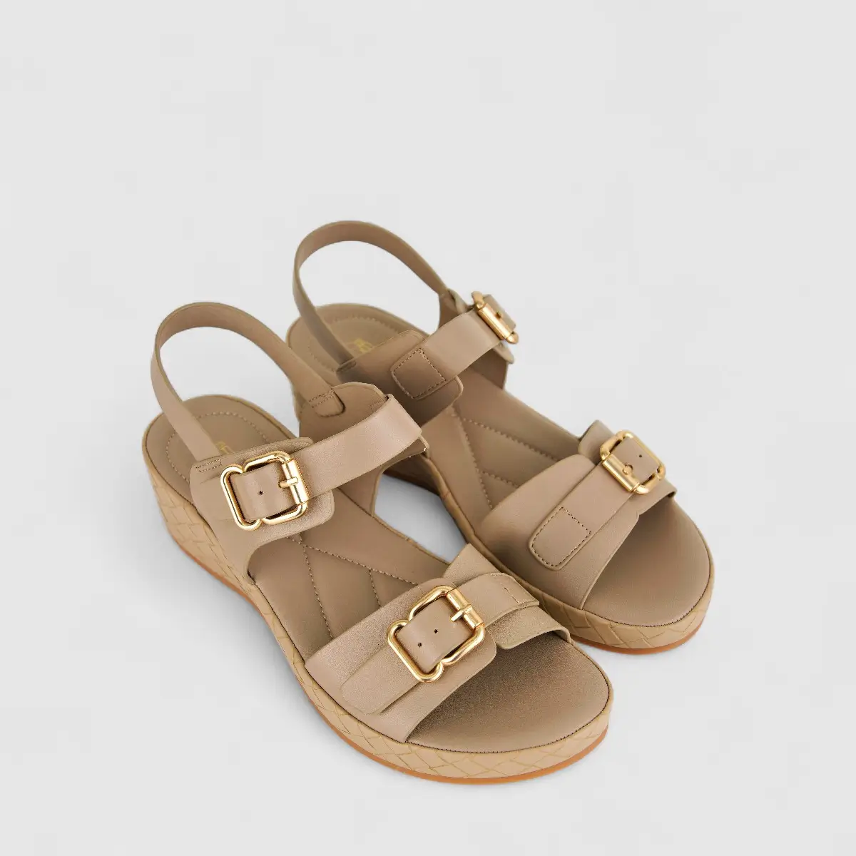 Bulbul Ladies Comfort Sandal HAR050 Beige - Image 2