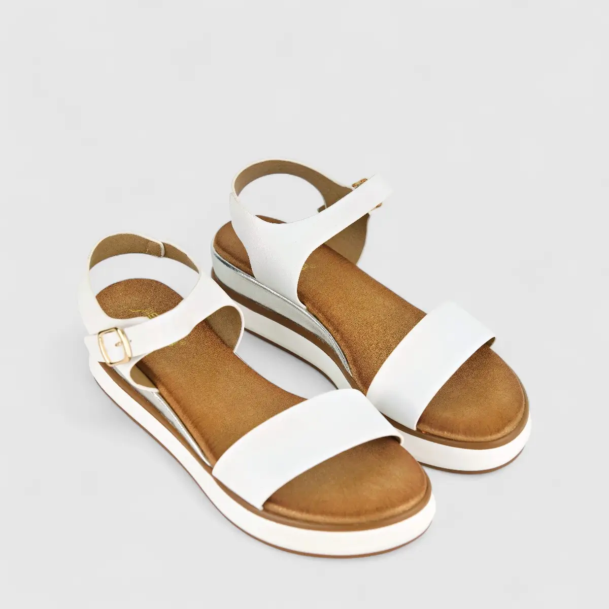 Bulbul Ladies Comfort Sandal HAR051 White - Image 2
