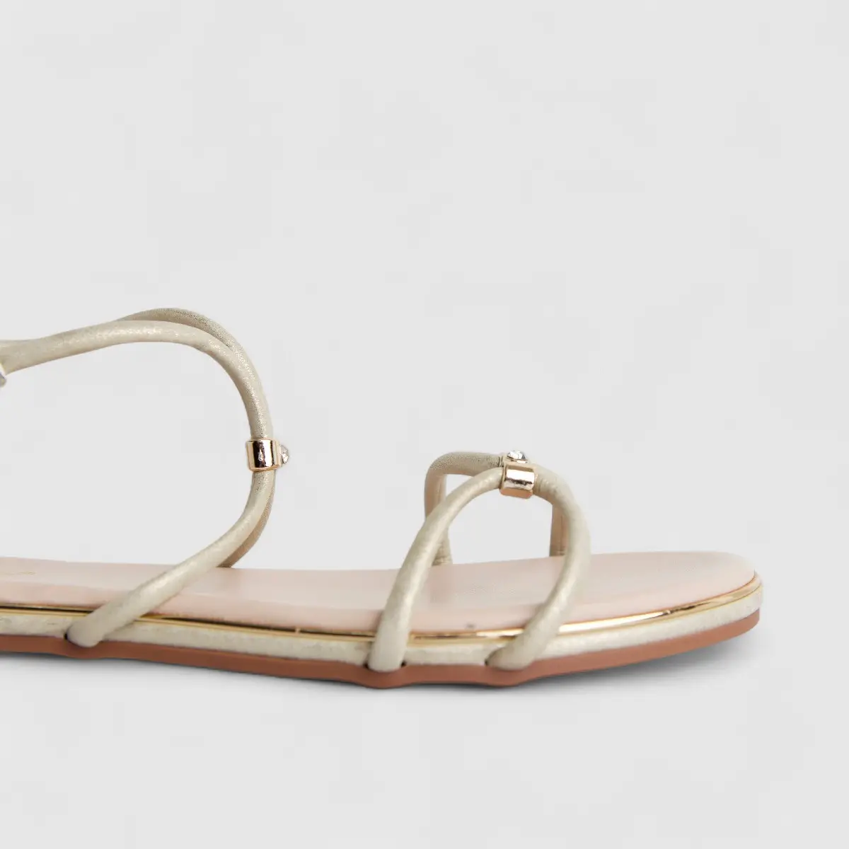Bulbul Ladies Comfort Sandal Light Gold HAR056 - Image 4