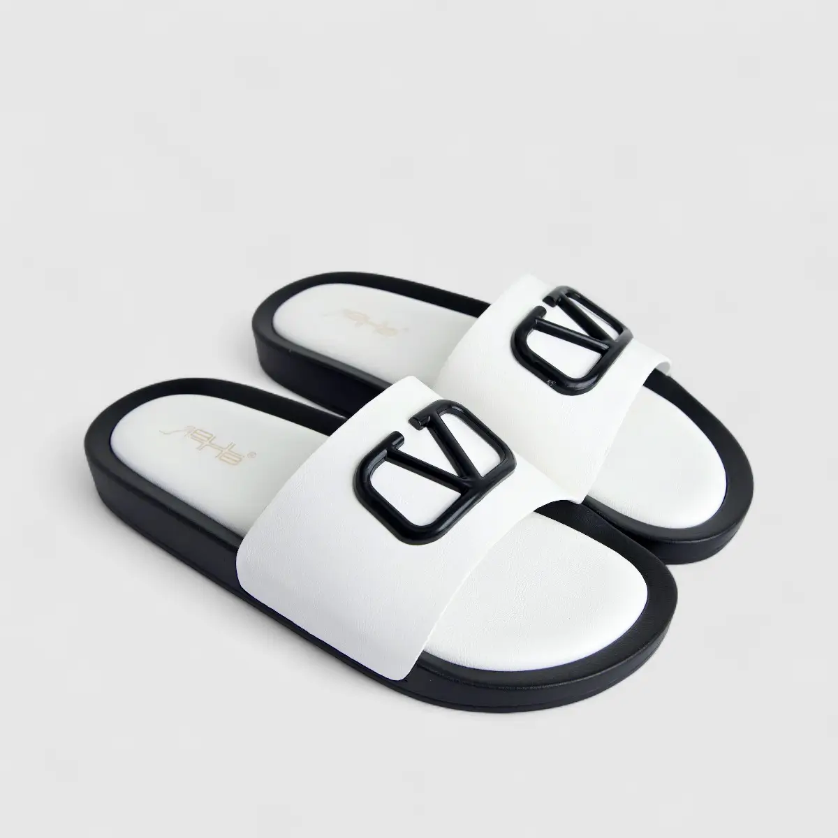 Bulbul Ladies Comfort Slide White HAR067 - Image 2