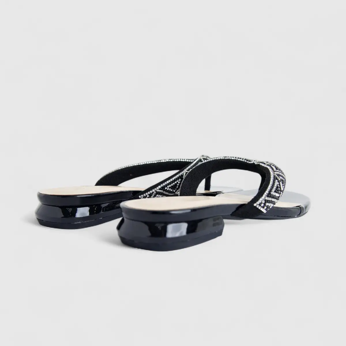 Bulbul Ladies Evening Sandal Black HAR060 - Image 3