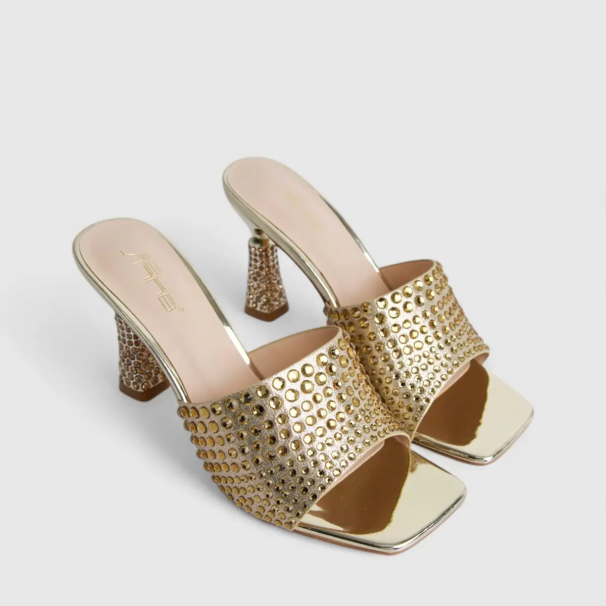 Bulbul Ladies Evening Sandal Gold HAR065 - Image 2