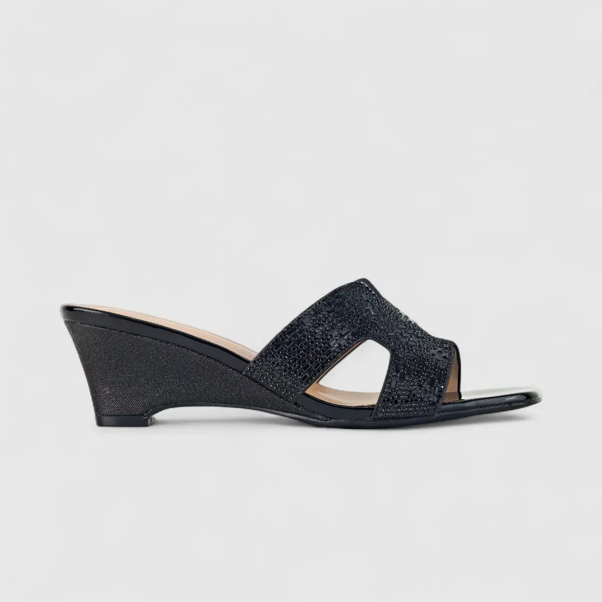 Bulbul Ladies Evening Wedge HAR038 Black