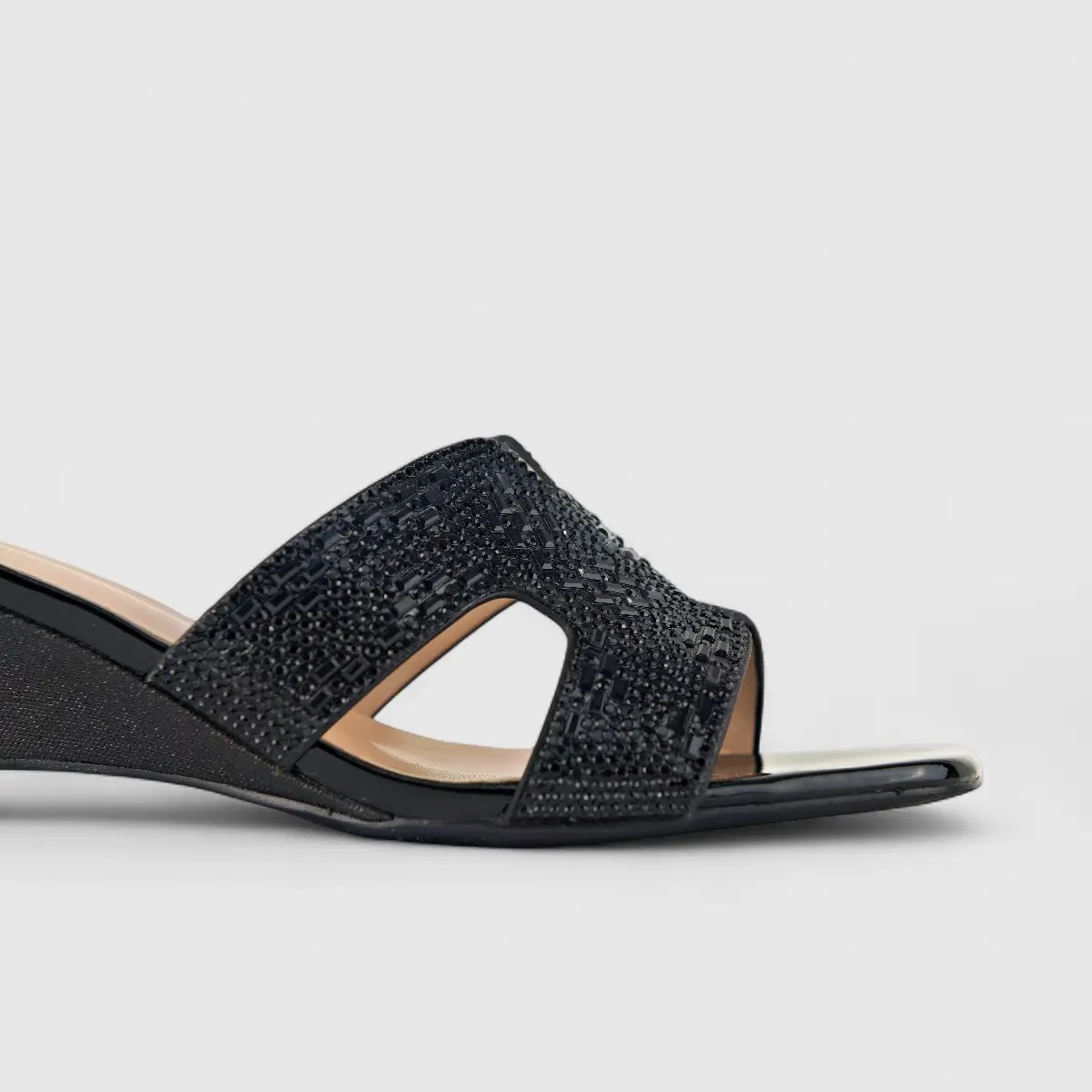 Bulbul Ladies Evening Wedge HAR038 Black - Image 5