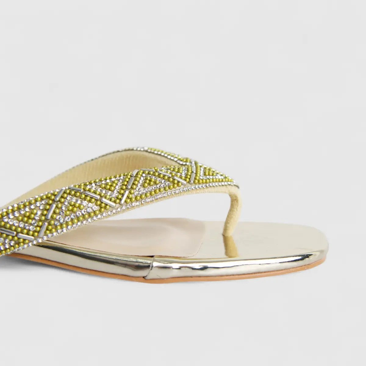 Bulbul Ladies Evening Sandal Light Gold HAR060 - Image 4