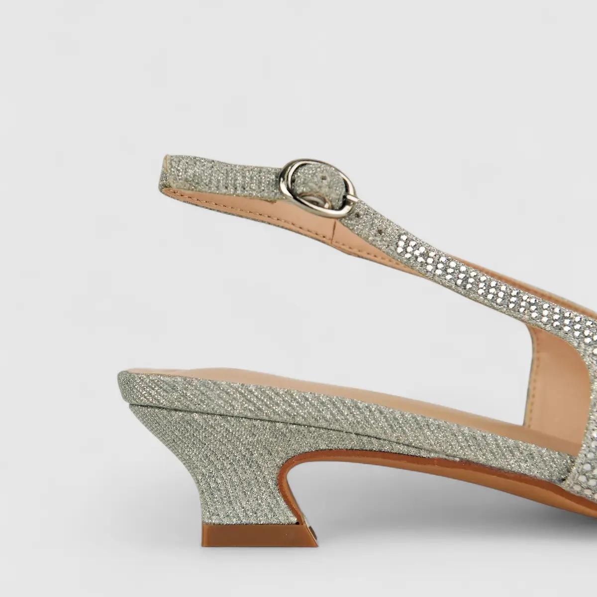 Bulbul Ladies Evening Sling Back HAR030 Silver - Image 5